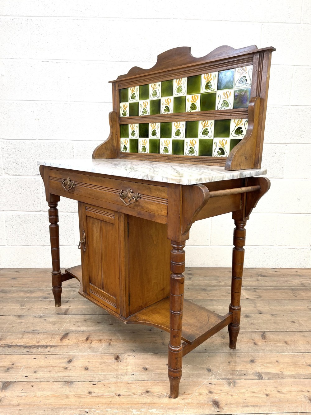 Antique Victorian Marble Top Washstand View X