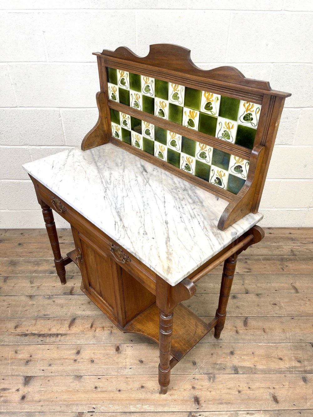 Antique Victorian Marble Top Washstand View XI