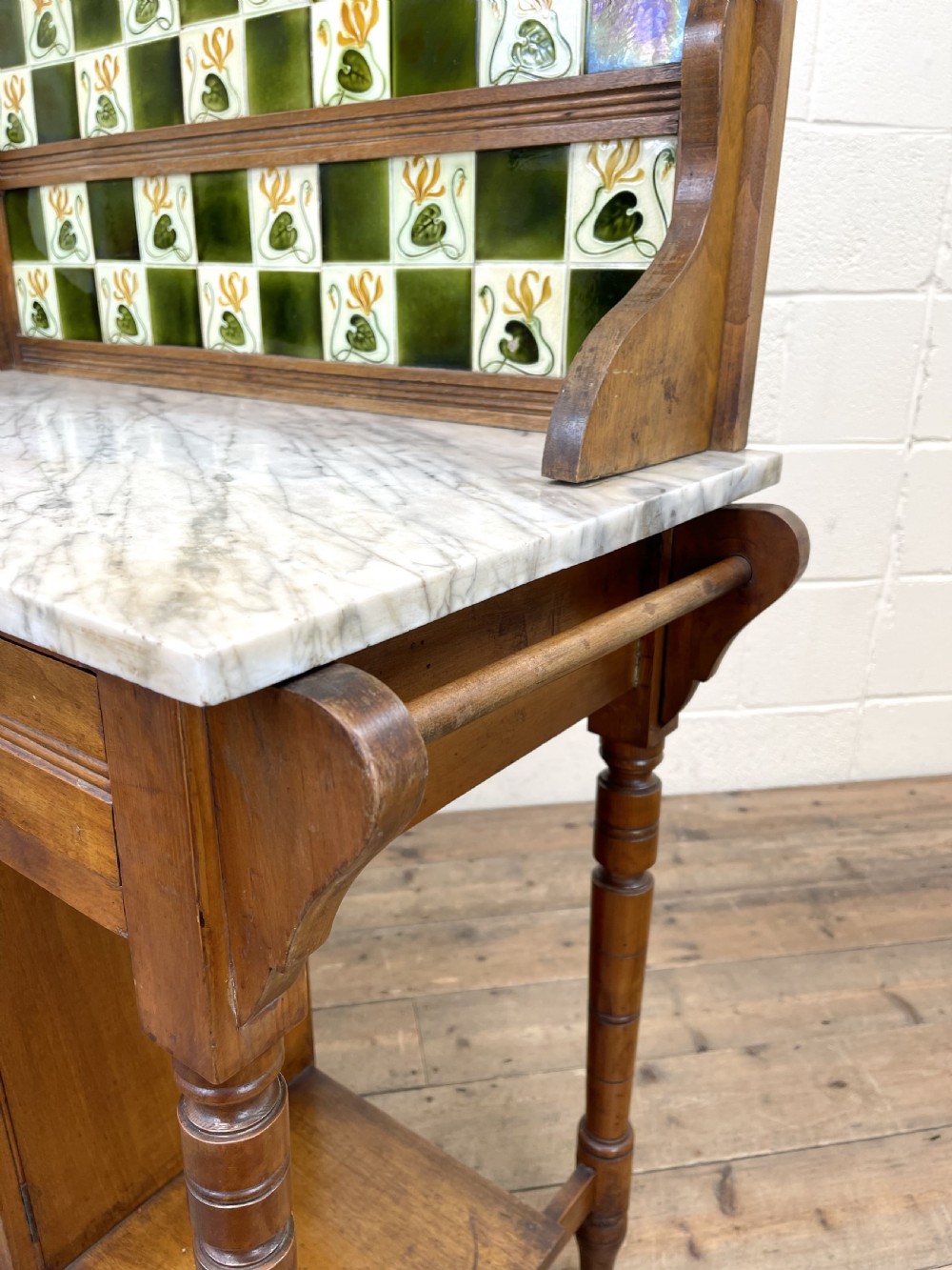 Antique Victorian Marble Top Washstand View XII