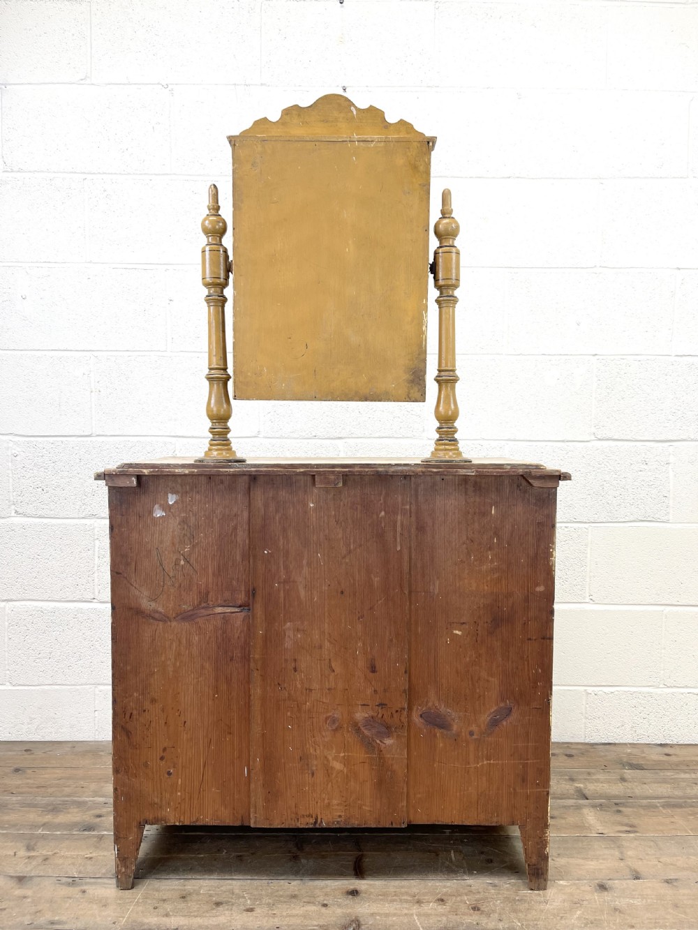 Antique Painted Pine Dressing Chest View XII