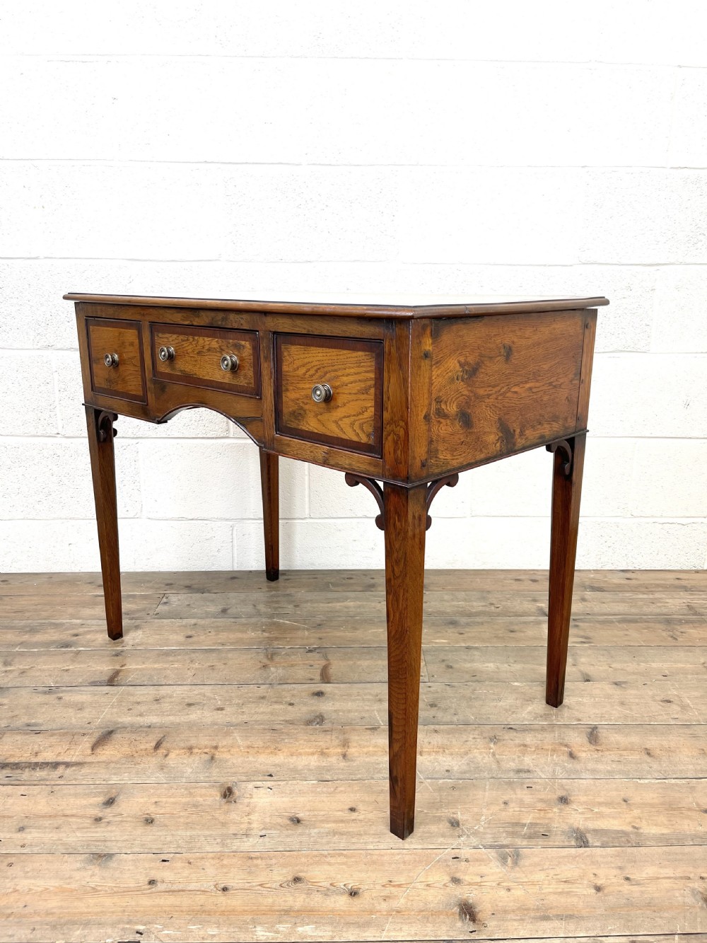 Oak and Mahogany Reproduction Side Table View VIII