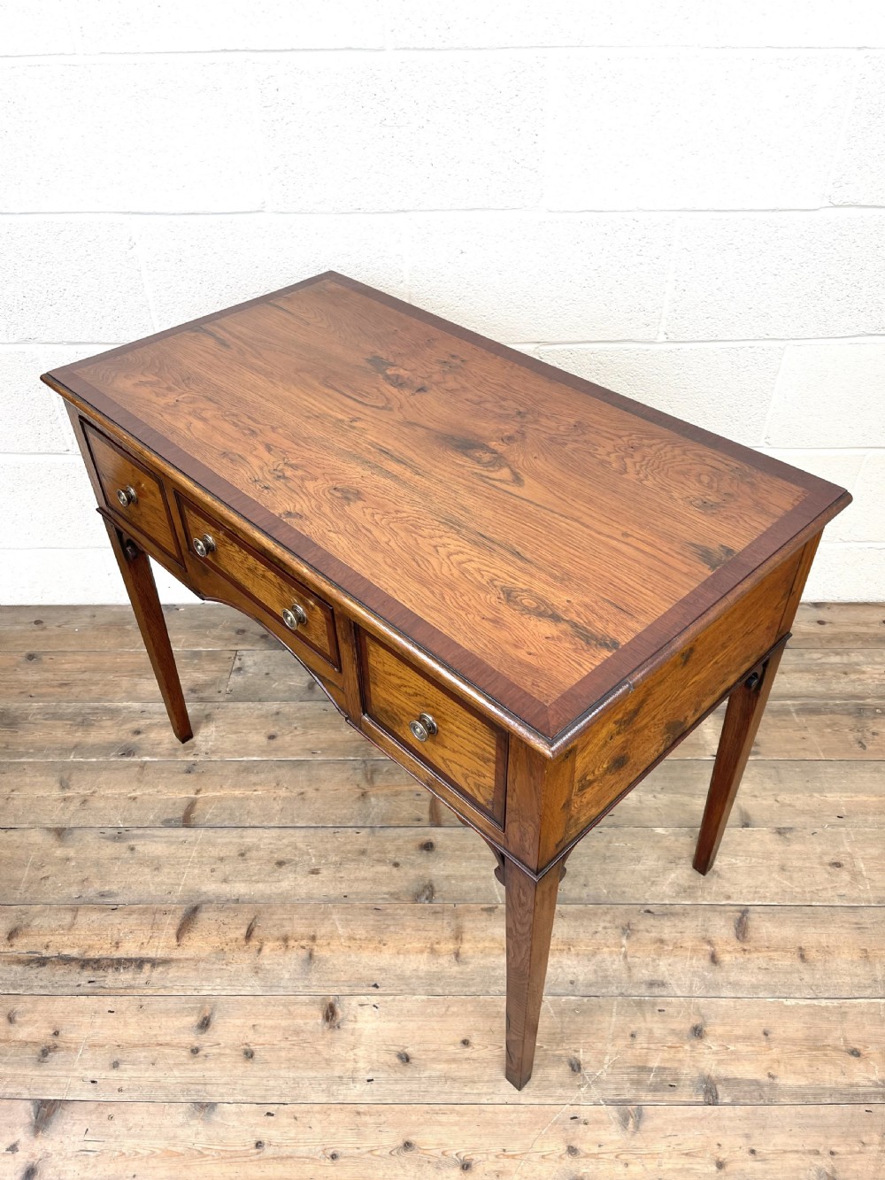 Oak and Mahogany Reproduction Side Table View IX