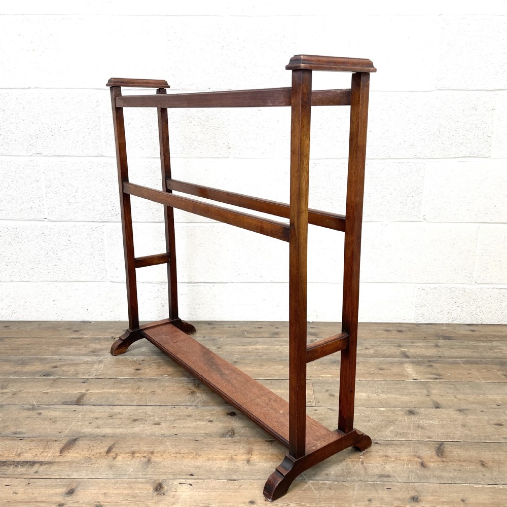 Antique Edwardian Mahogany Towel Rail