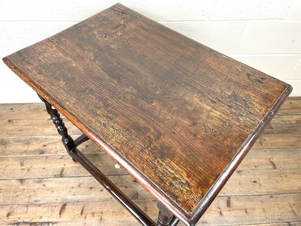 18th Century Antique Oak Side Table View VI