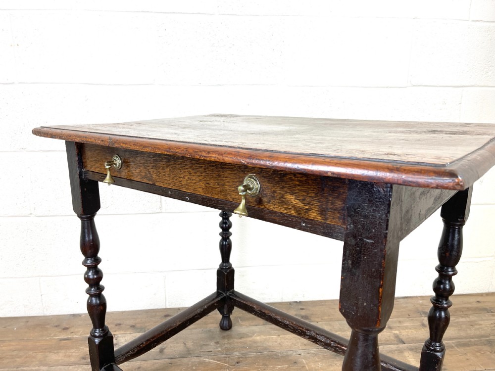 18th Century Antique Oak Side Table View VIII
