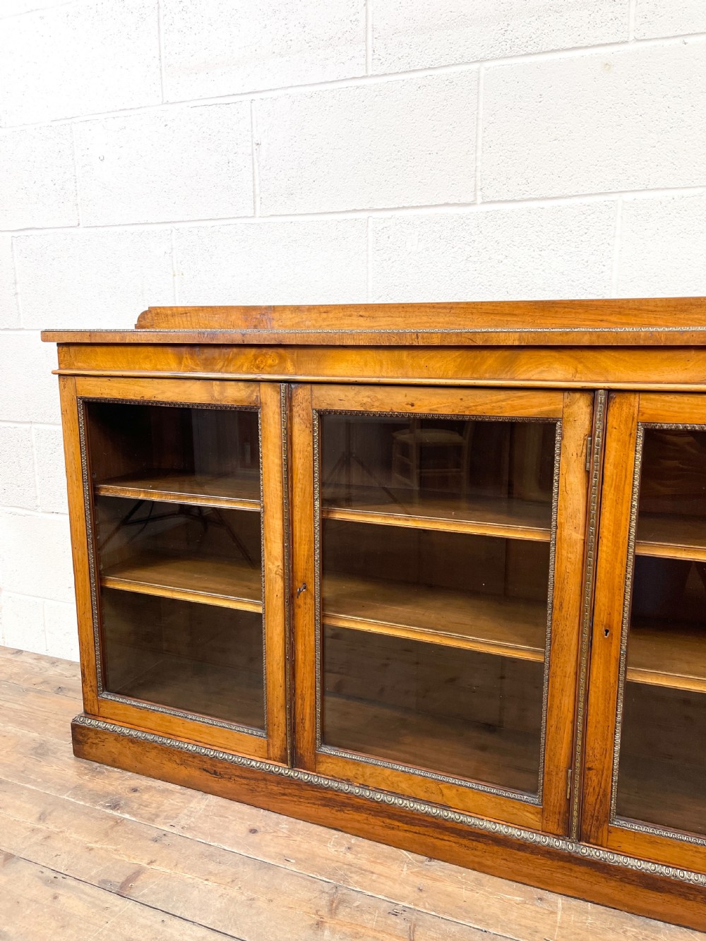 19th Century Glazed Walnut Bookcase View III