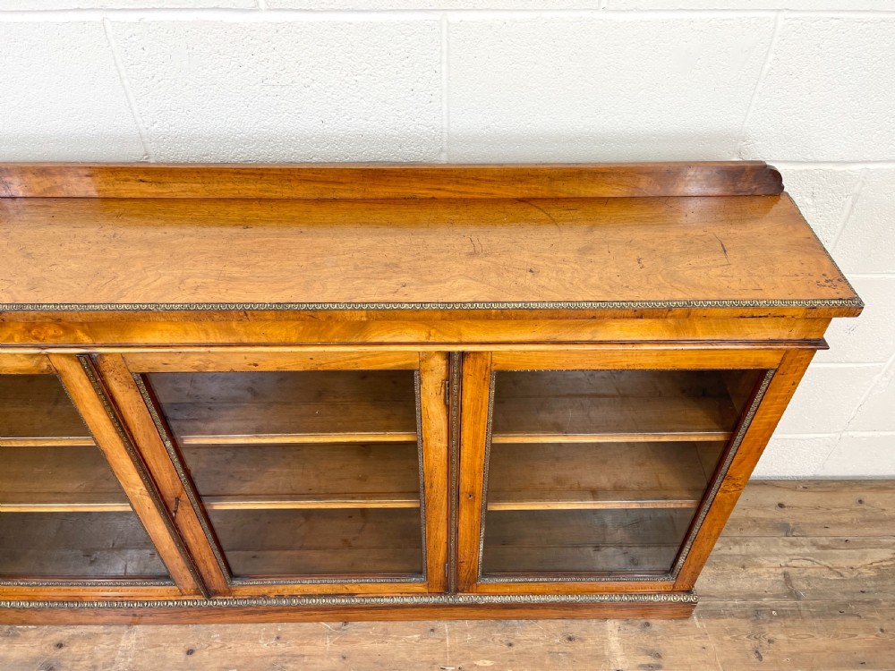 19th Century Glazed Walnut Bookcase View IV