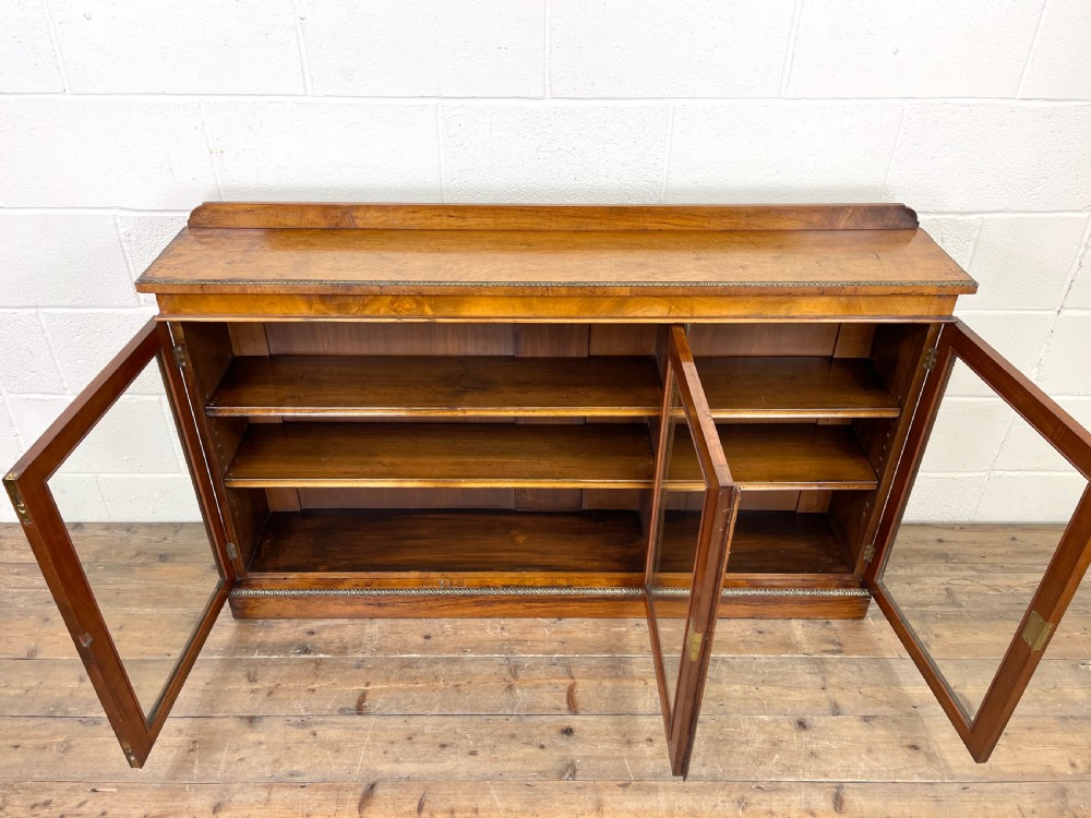 19th Century Glazed Walnut Bookcase View VII