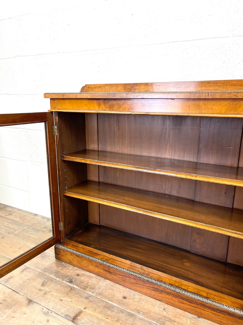 19th Century Glazed Walnut Bookcase View IX