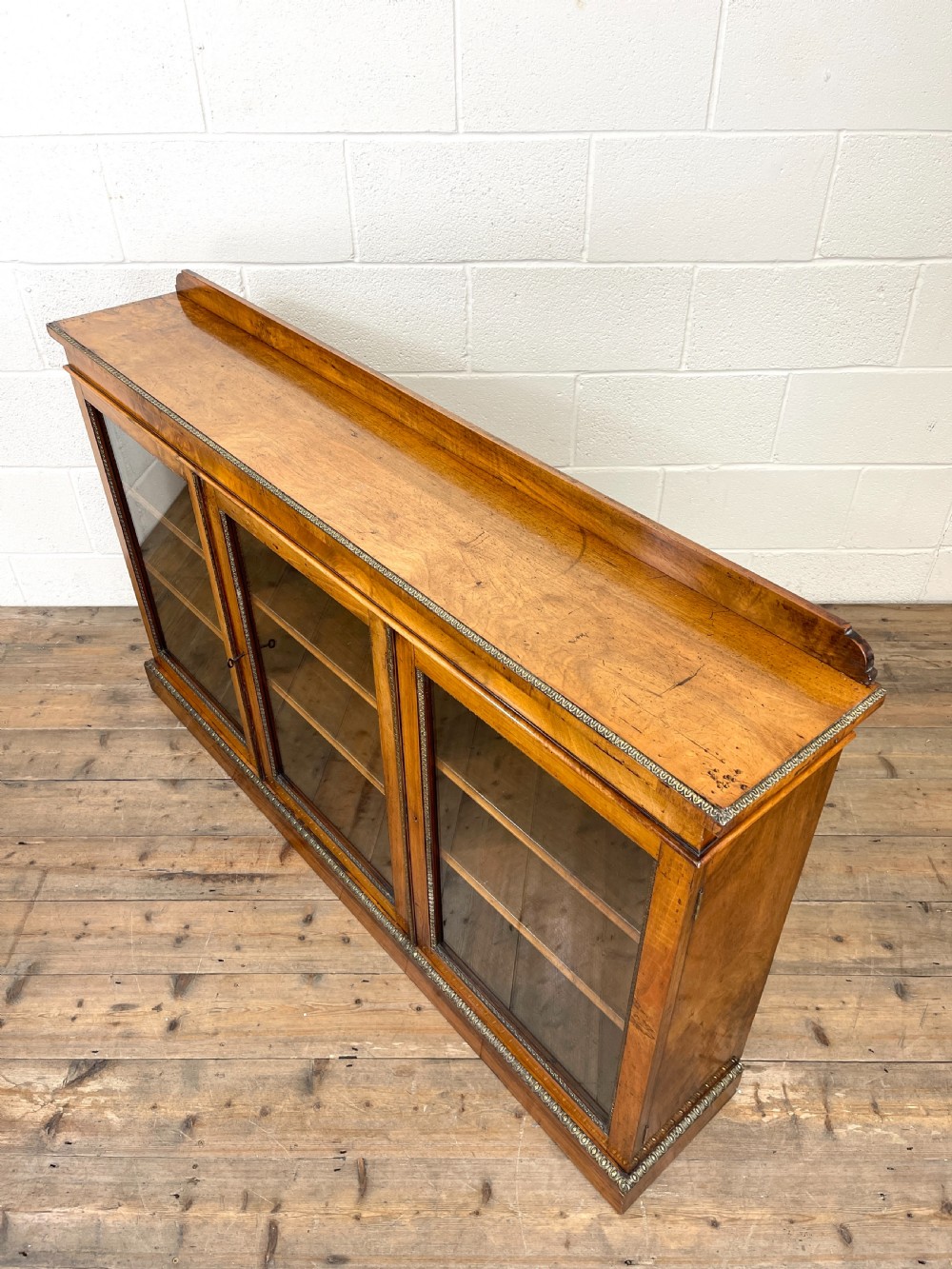19th Century Glazed Walnut Bookcase View XI