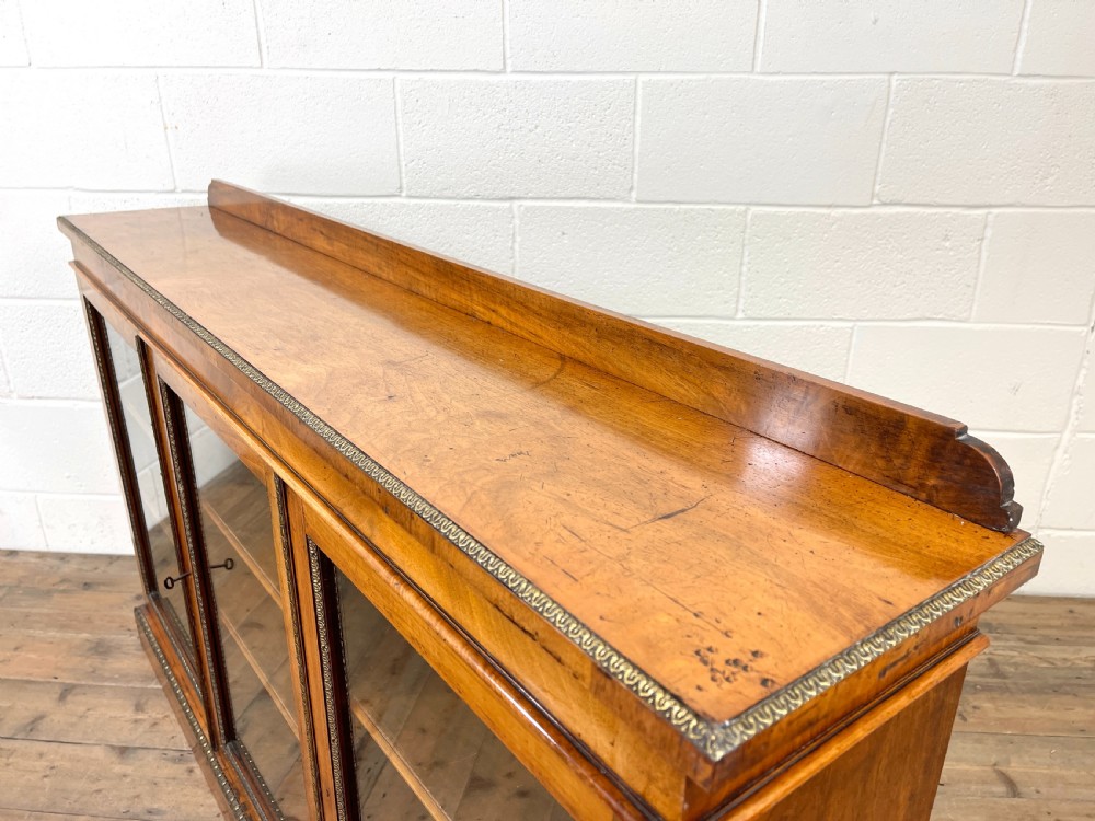 19th Century Glazed Walnut Bookcase View XII