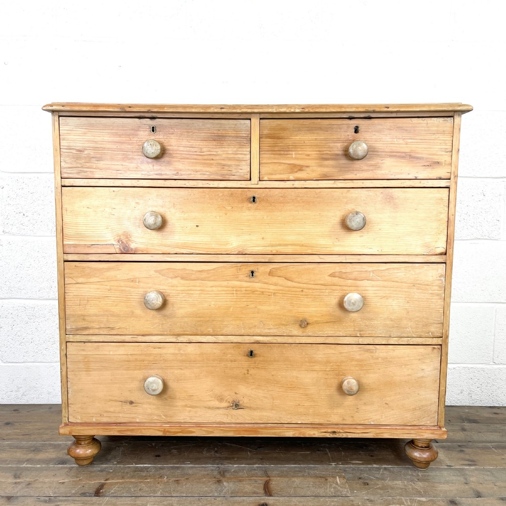 Victorian Antique Pine Chest of Drawers