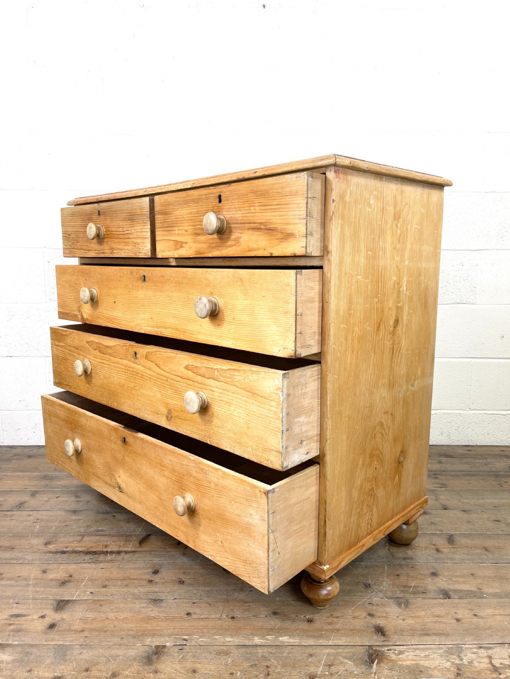 Victorian Antique Pine Chest of Drawers View IX