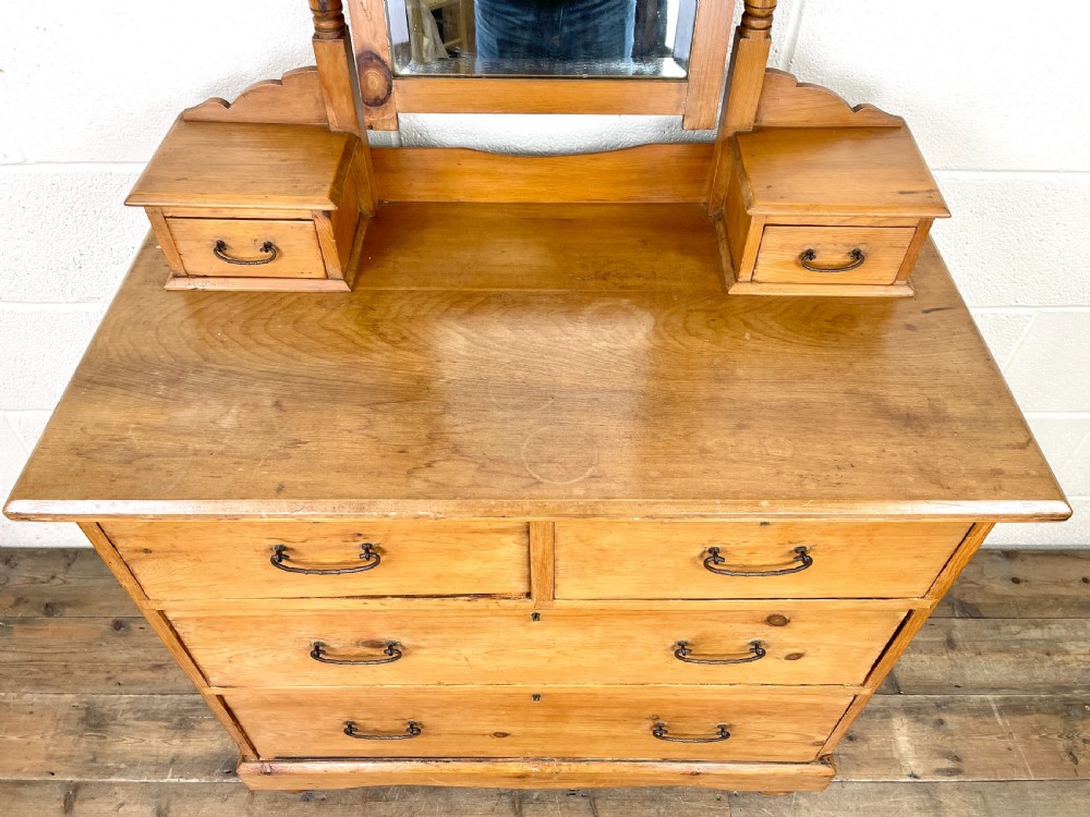 Antique Pine Dressing Table with Drawers View III