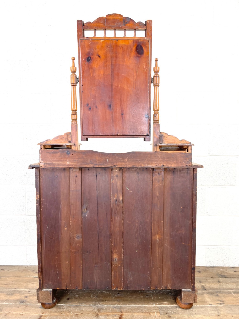 Antique Pine Dressing Table with Drawers View IX