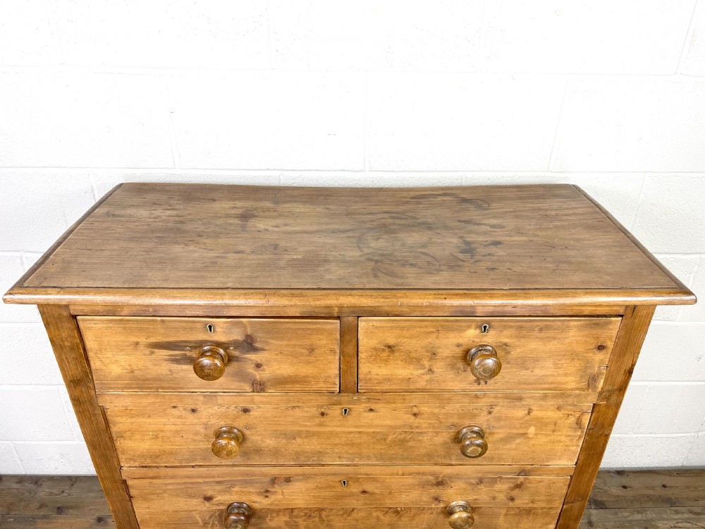 Antique Rustic Pine Chest of Drawers View IV