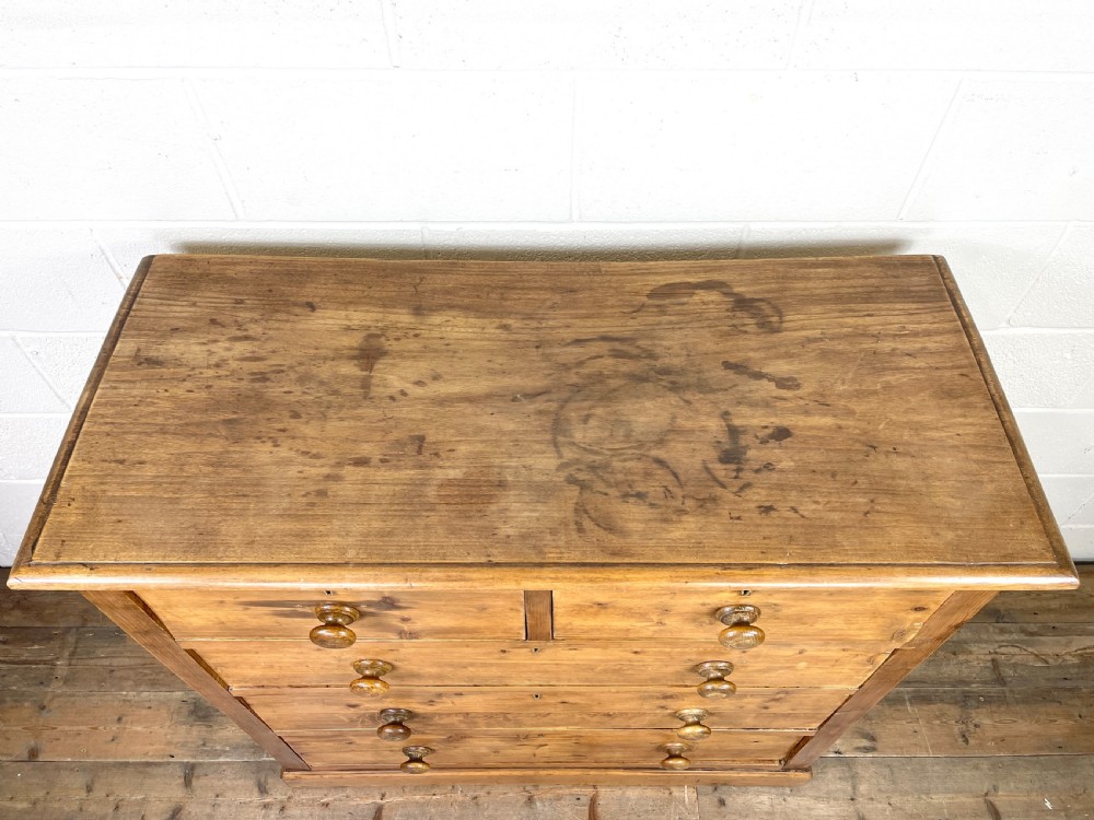 Antique Rustic Pine Chest of Drawers View V