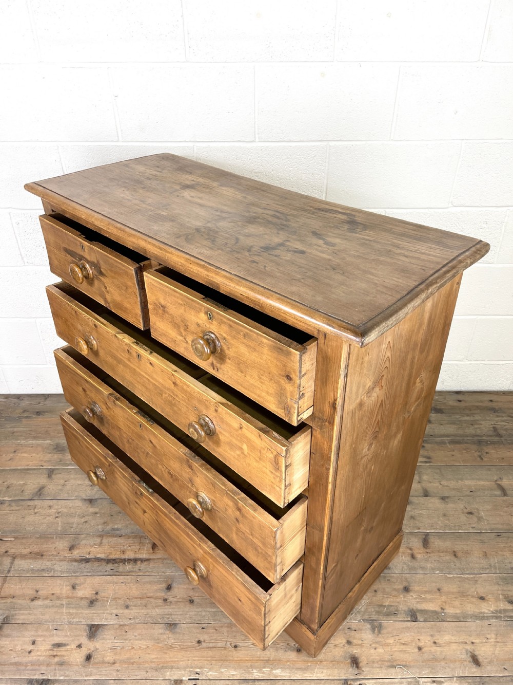 Antique Rustic Pine Chest of Drawers View IX