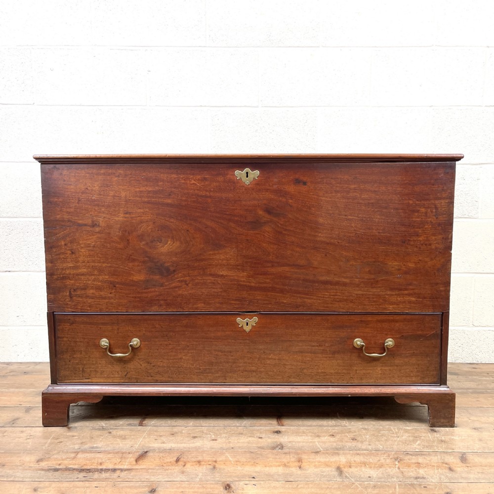 Large 19th Century Mahogany Blanket Box