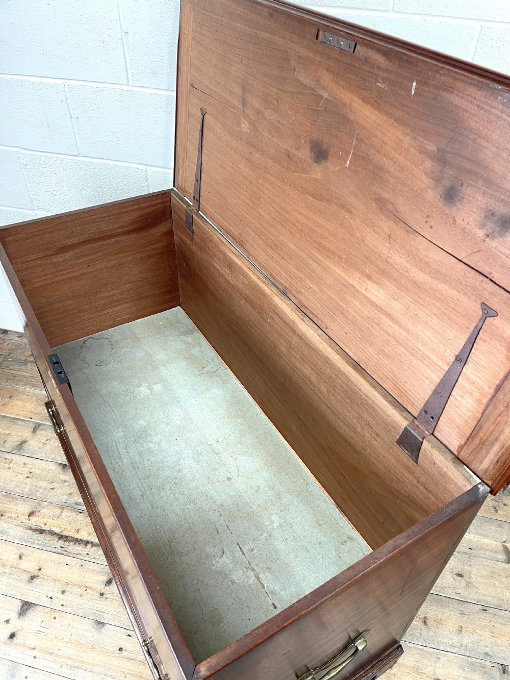 Large 19th Century Mahogany Blanket Box View X