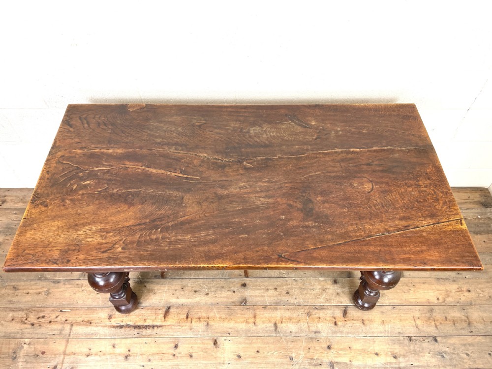 Antique Country Oak Dining Table View V
