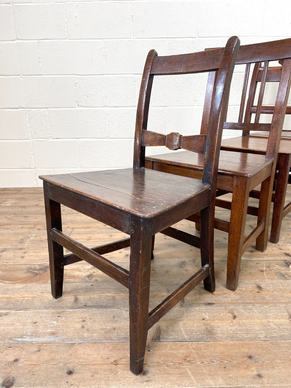 Set of Four Mix and Match Welsh Oak Farmhouse Chairs  View VIII