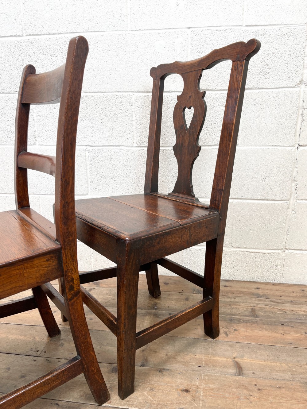 Set of Four Mix and Match Welsh Oak Farmhouse Chairs  View IX
