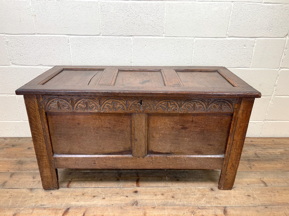 Antique 18th Century Welsh Oak Coffer View II