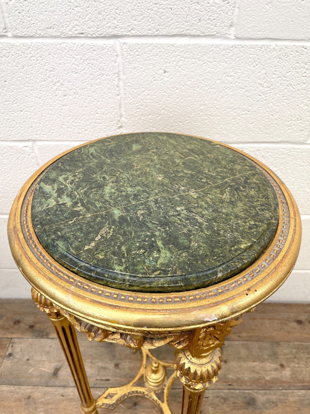 Gold Gilt Table with Marble Top View V