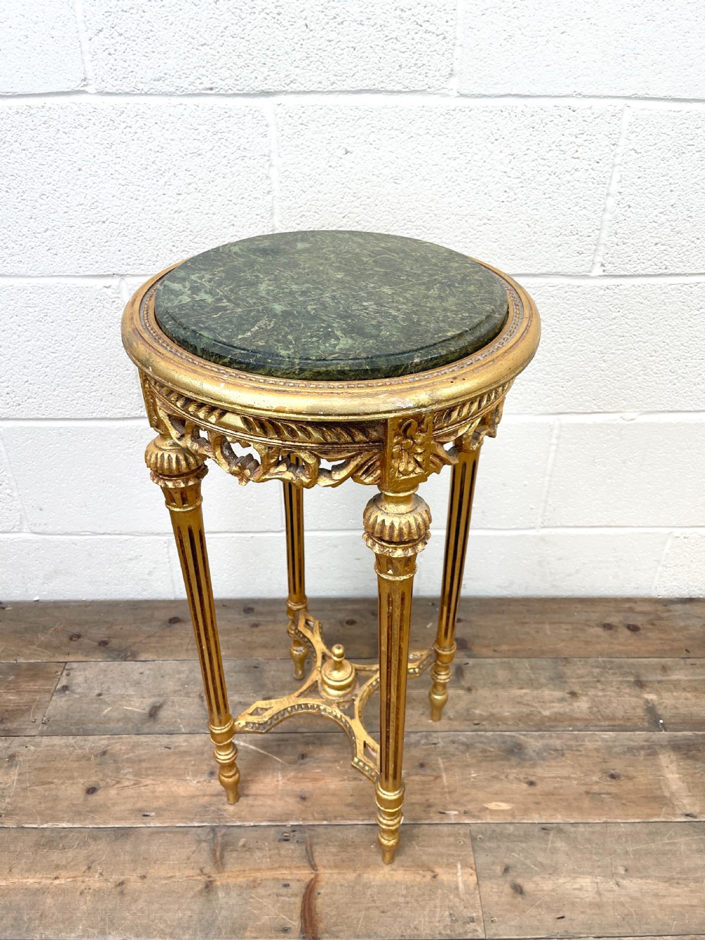 Gold Gilt Table with Marble Top View IX