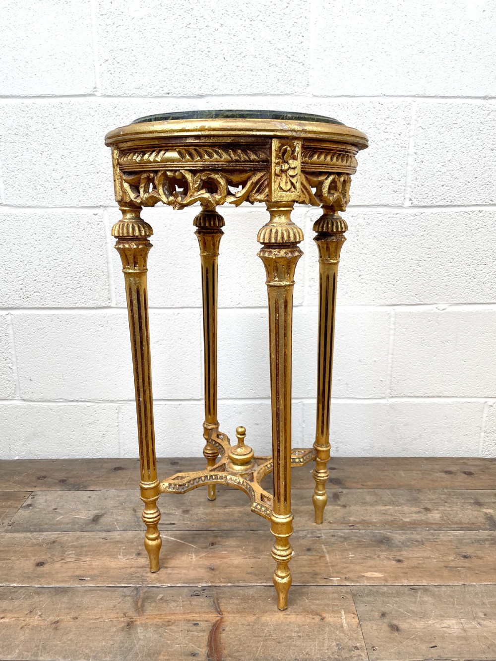 Gold Gilt Table with Marble Top View X
