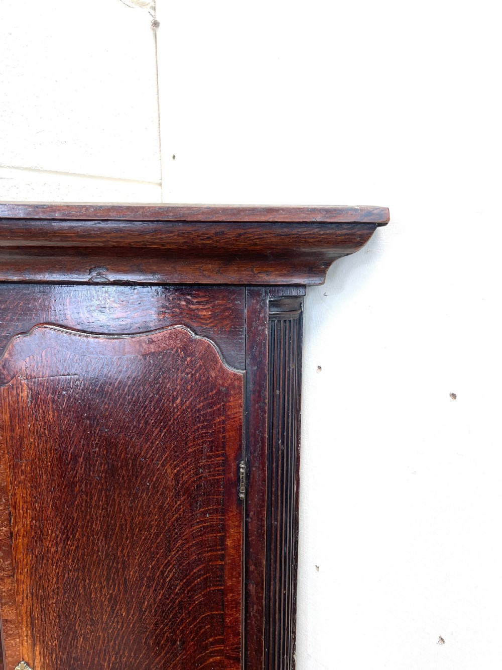 Narrow Georgian Oak Corner Cupboard View III