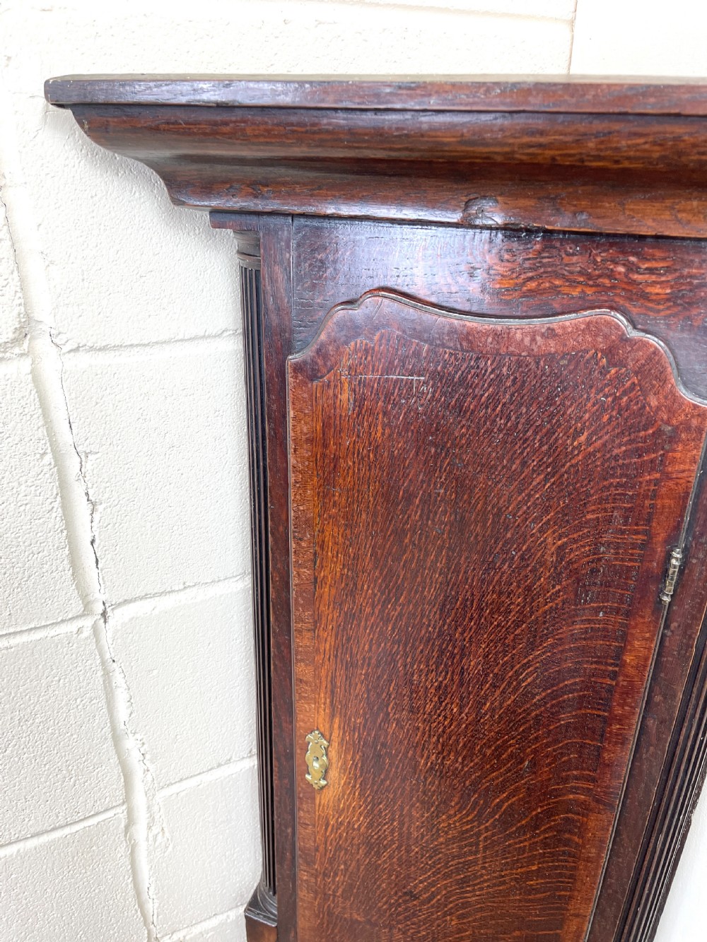 Narrow Georgian Oak Corner Cupboard View V