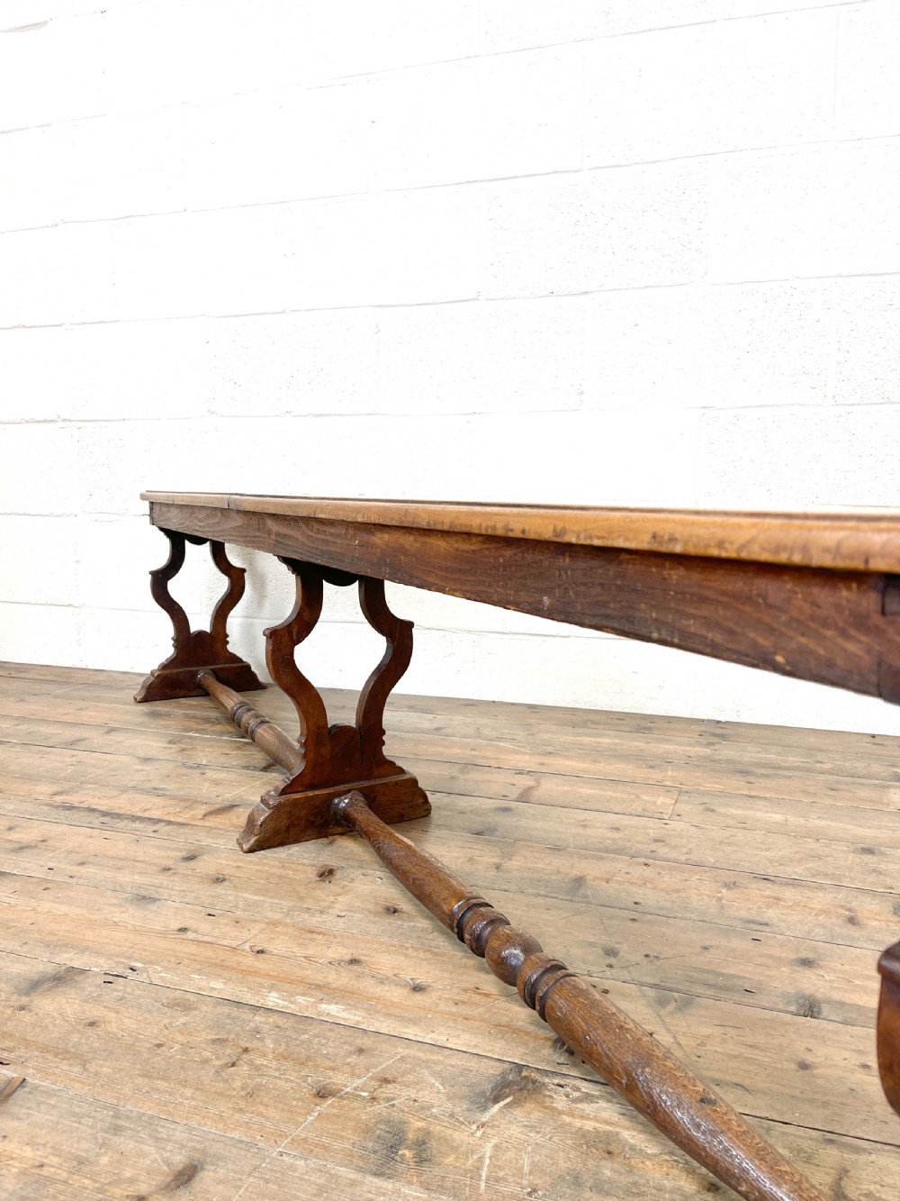 Long Antique Oak Bench View V