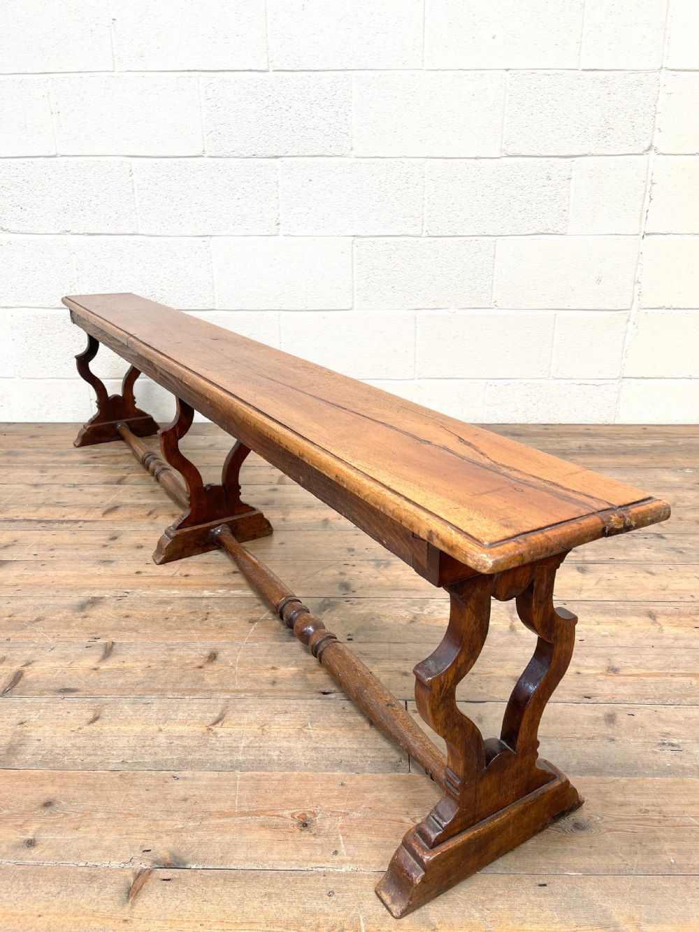 Long Antique Oak Bench View VI
