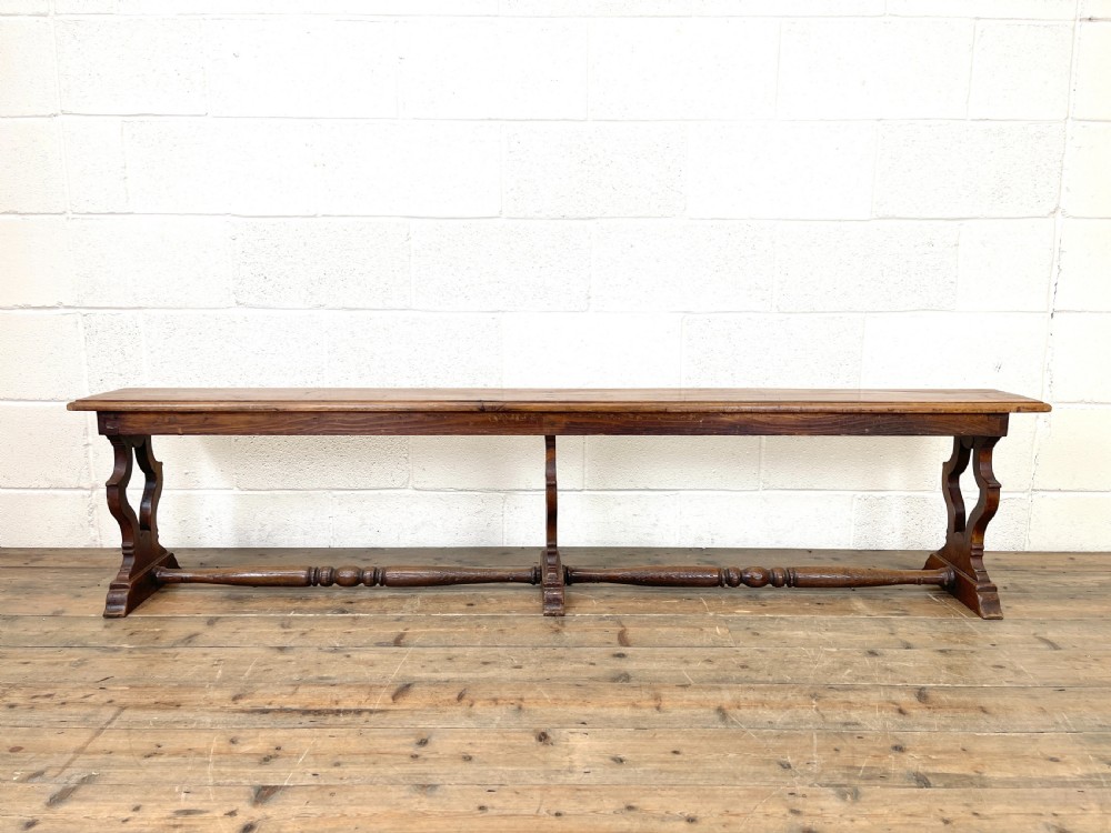 Long Antique Oak Bench View VII