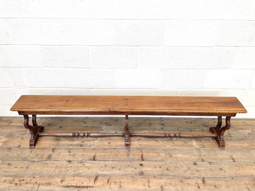 Long Antique Oak Bench View VIII