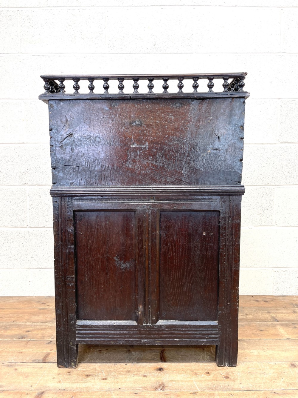 Antique Carved Oak Desk View VIII