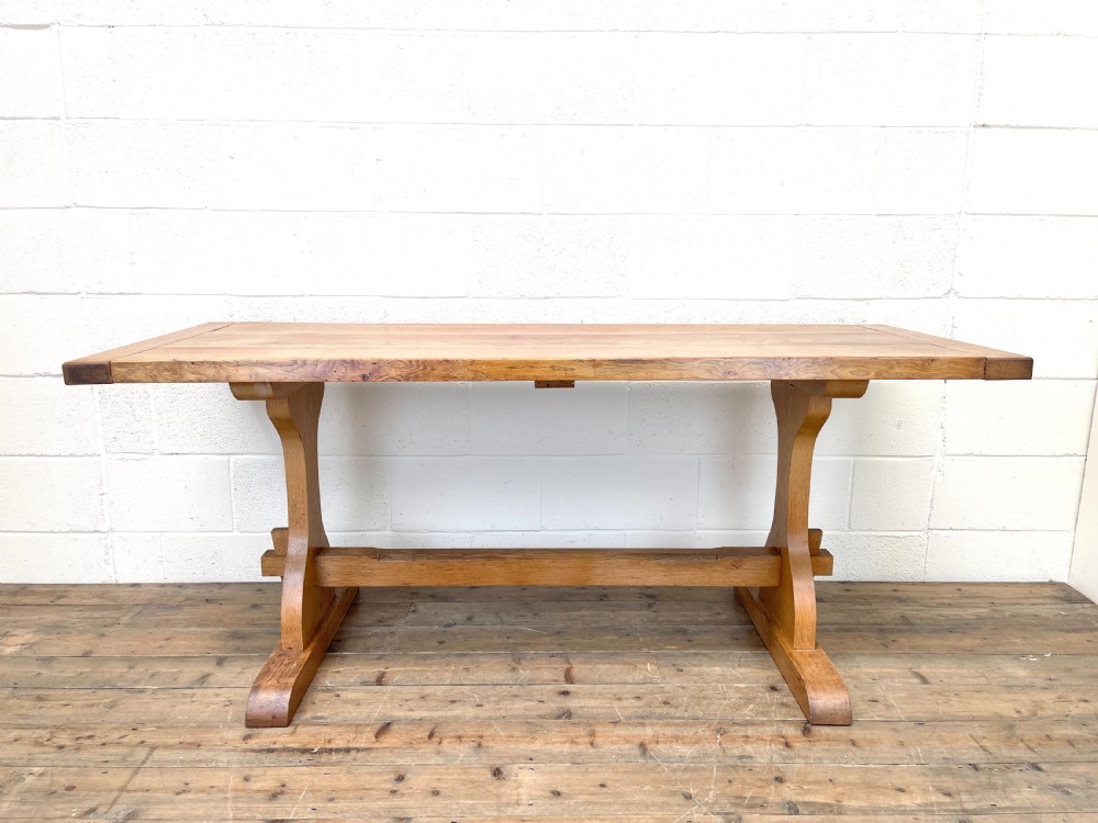Early 20th Century Pale Oak Dining Table View II