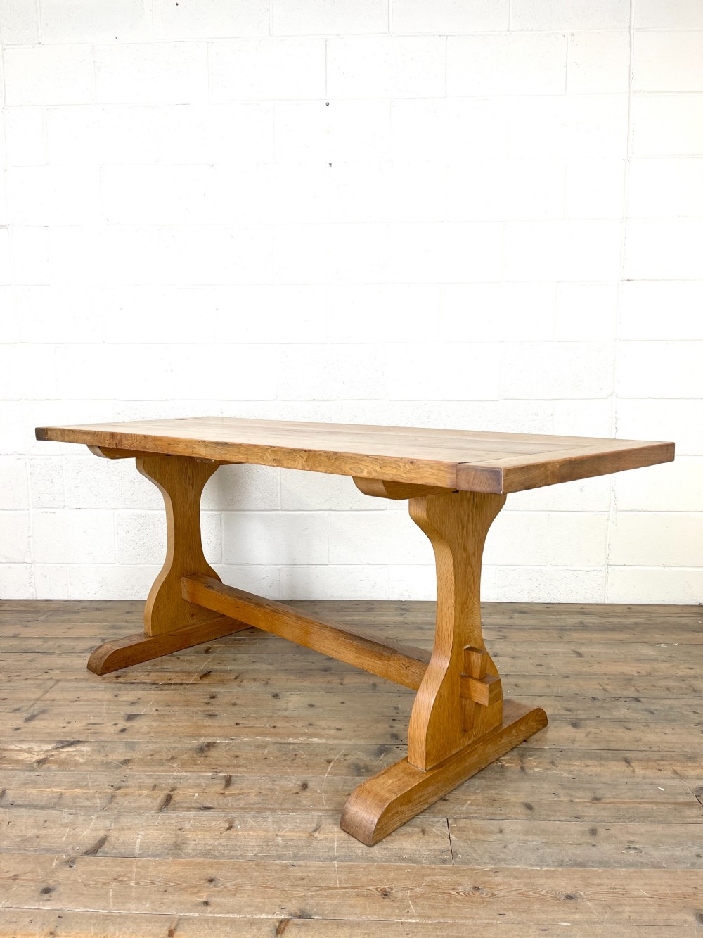 Early 20th Century Pale Oak Dining Table View VI