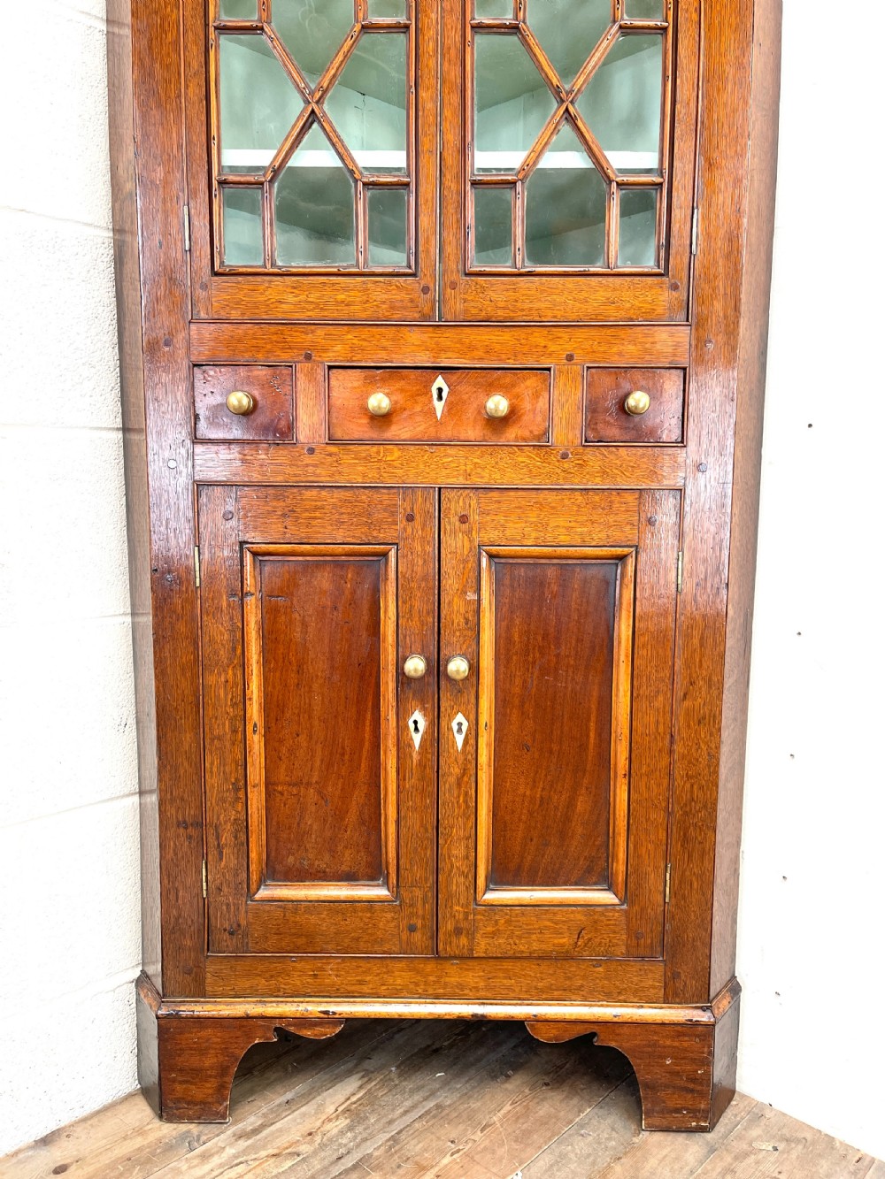 Georgian Welsh Oak Corner Cupboard  View II