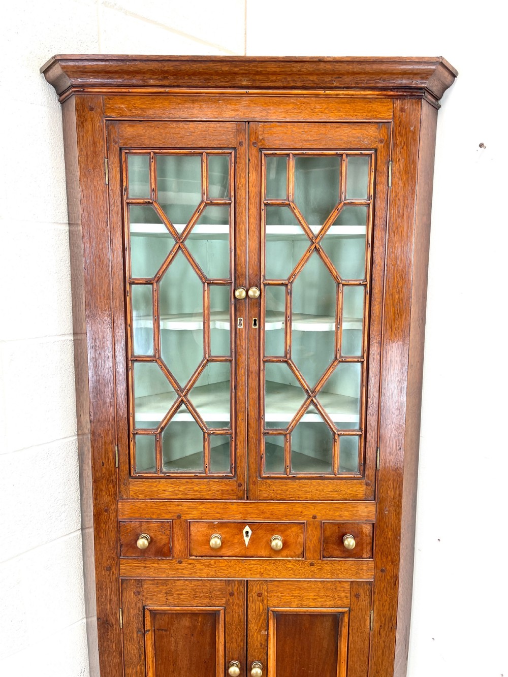 Georgian Welsh Oak Corner Cupboard  View III