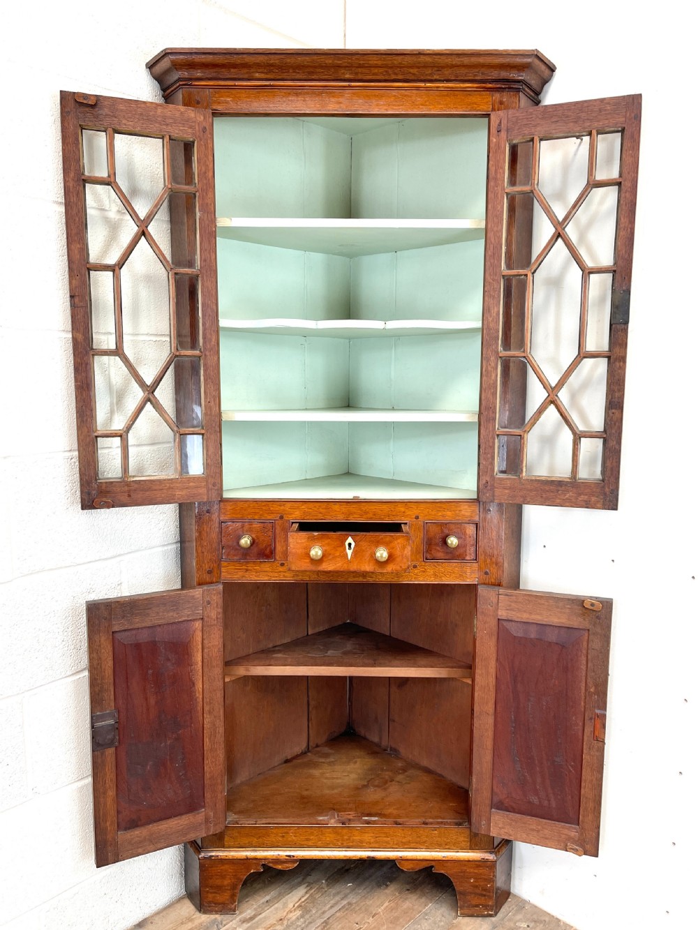 Georgian Welsh Oak Corner Cupboard  View IV