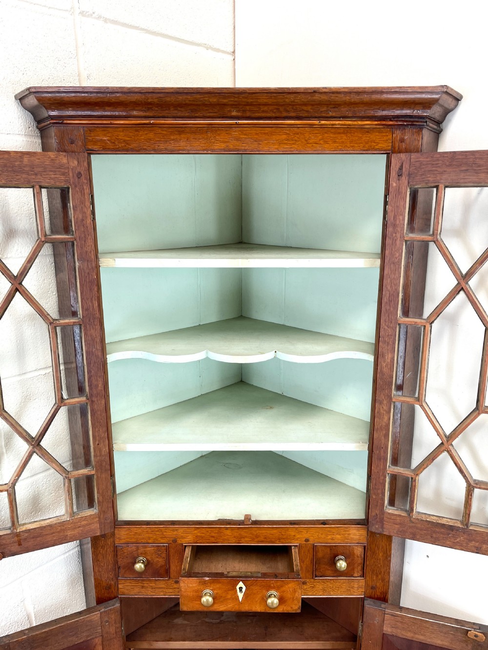 Georgian Welsh Oak Corner Cupboard  View V