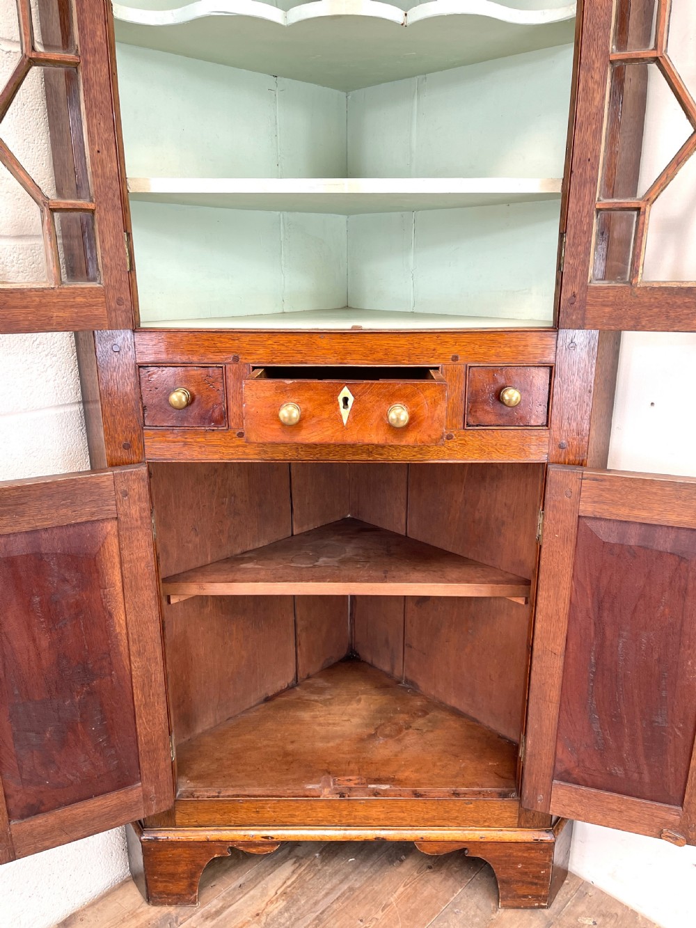 Georgian Welsh Oak Corner Cupboard  View VI
