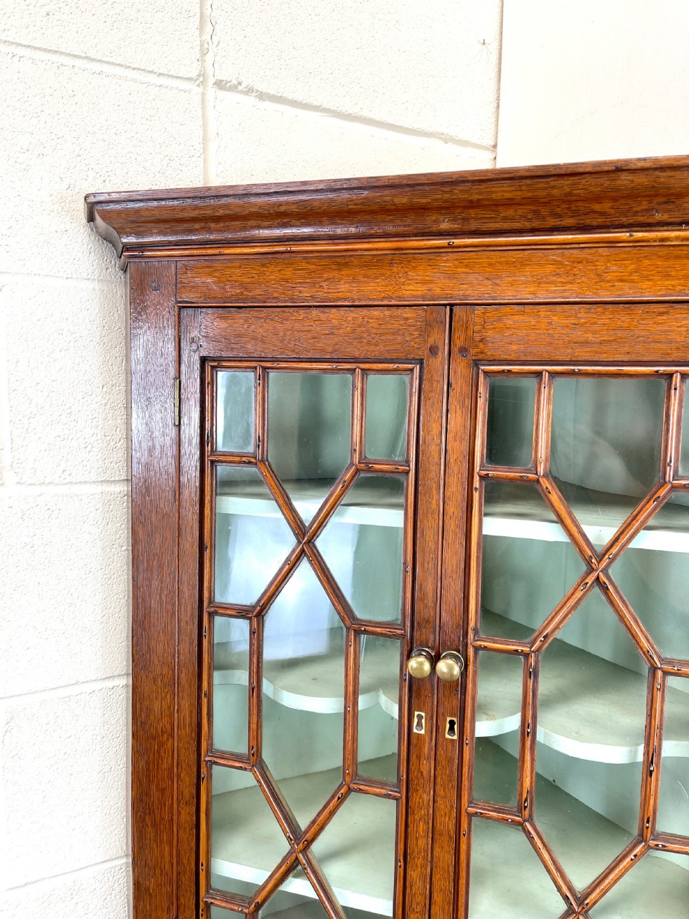 Georgian Welsh Oak Corner Cupboard  View VIII