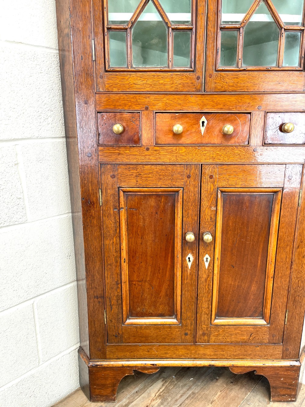 Georgian Welsh Oak Corner Cupboard  View IX