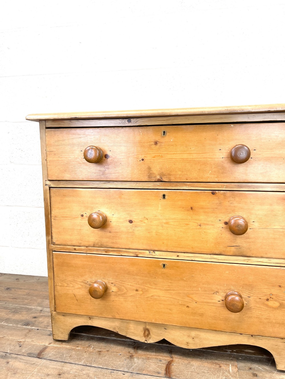 Small Antique Rustic Pine Chest of Drawers  View VI