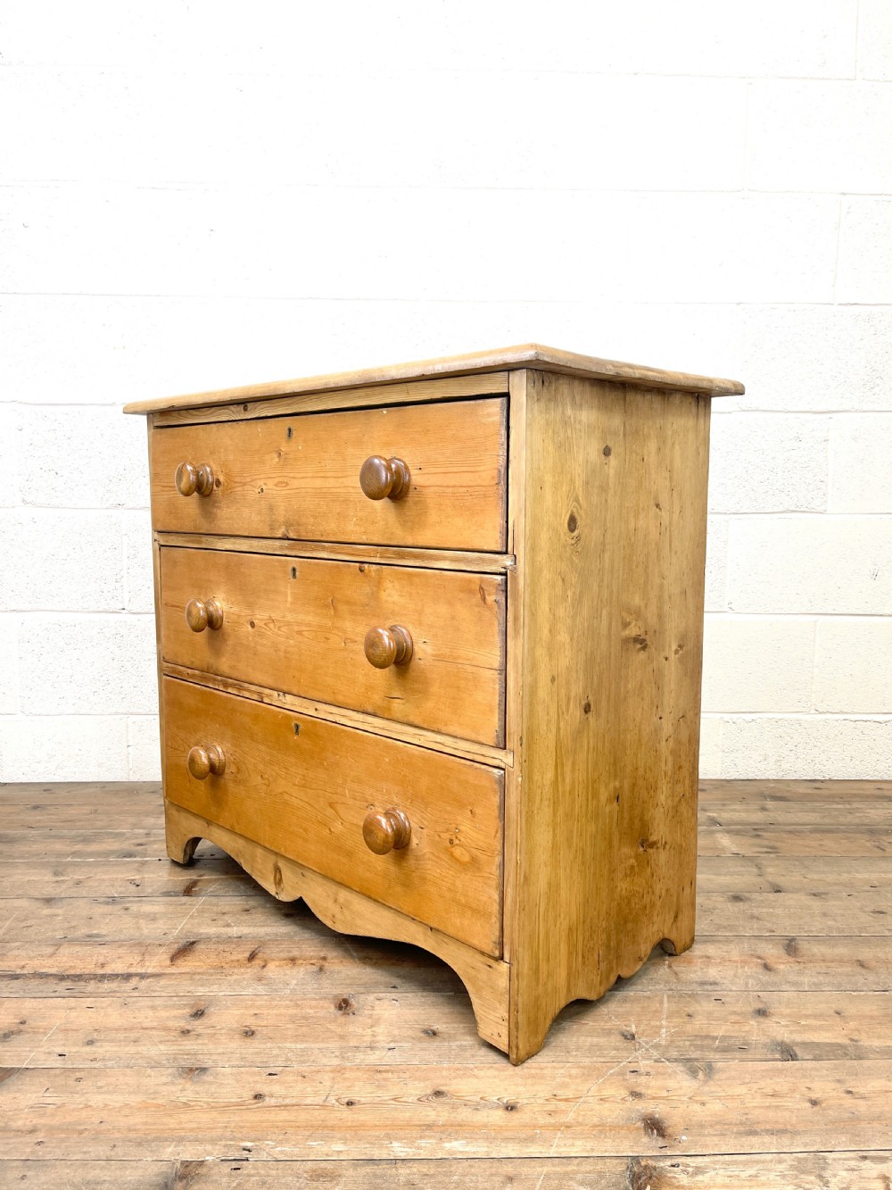 Small Antique Rustic Pine Chest of Drawers  View VII