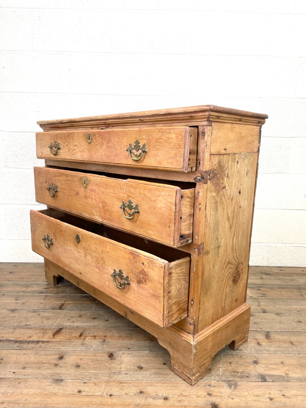 Rustic Antique Pine Chest of Drawers View VIII